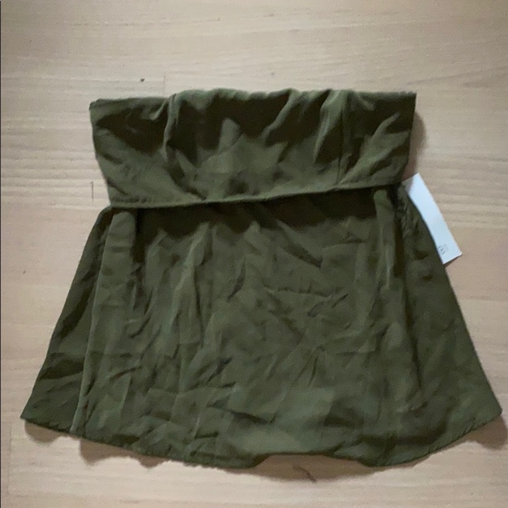 Tobi Green Tube Top with Split Back | NWT